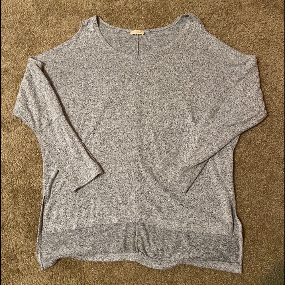 Cold shoulder sweater